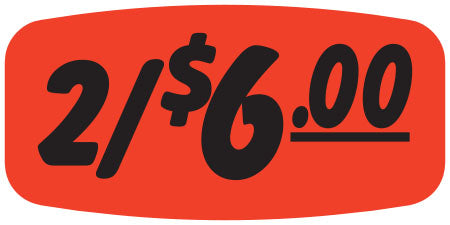 2/$6.00 Label | Roll of 1,000