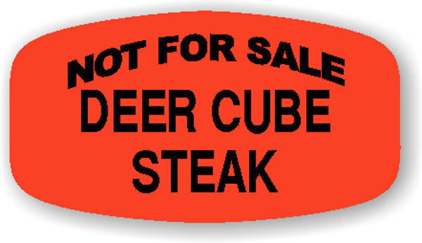 Not for Sale Deer Cube Steak Label | Roll of 1,000