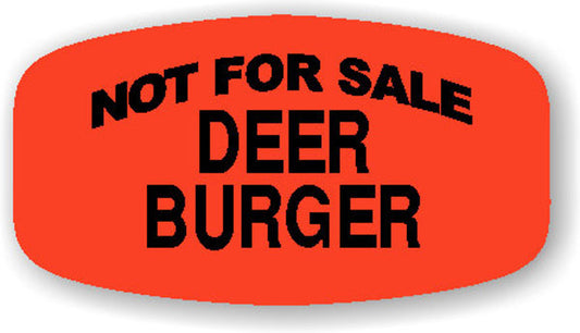 Not for Sale Deer Burger Label | Roll of 1,000