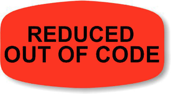 Reduced out of code Label | Roll of 1,000