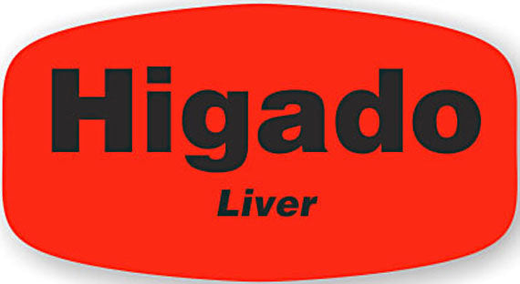 Liver / Higado Label | Roll of 1,000