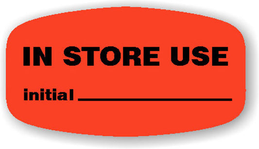 In Store Use intials___  Label | Roll of 1,000