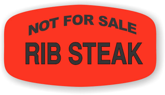 Not For Sale Rib Steak  Label | Roll of 1,000