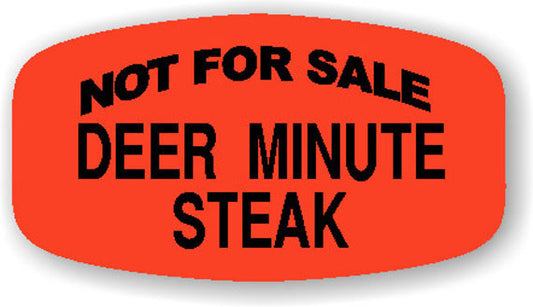 Not For Sale Deer Minute Steak Label | Roll of 1,000