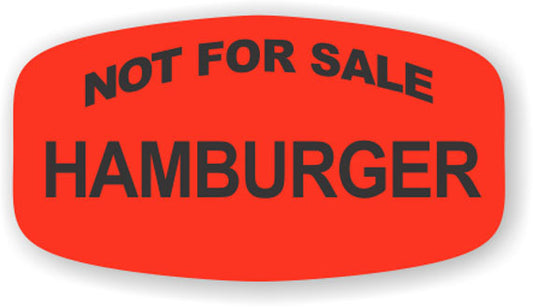 Not For Sale Hamburger  Label | Roll of 1,000