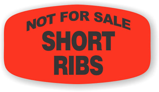 Not For Sale Short Ribs Label | Roll of 1,000