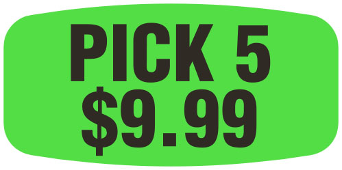 Pick 5 $9.99 Label | Roll of 1,000