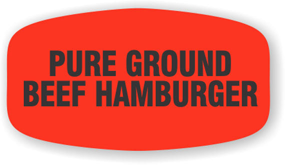 Pure Ground Beef Hamburger Label | Roll of 1,000