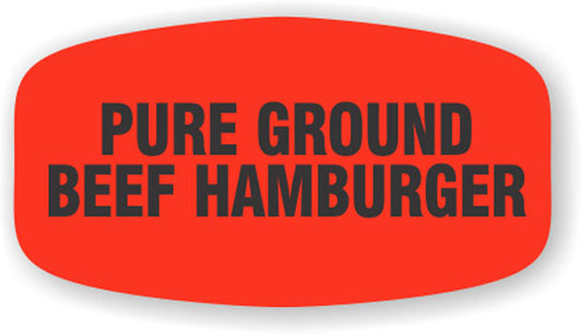 Pure Ground Beef Hamburger Label | Roll of 1,000