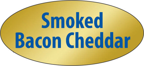 Smoked Bacon Cheddar Label | Roll of 500