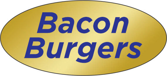Bacon Burgers Label | Roll of 500