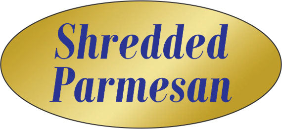 Shredded Parmesan Label | Roll of 500
