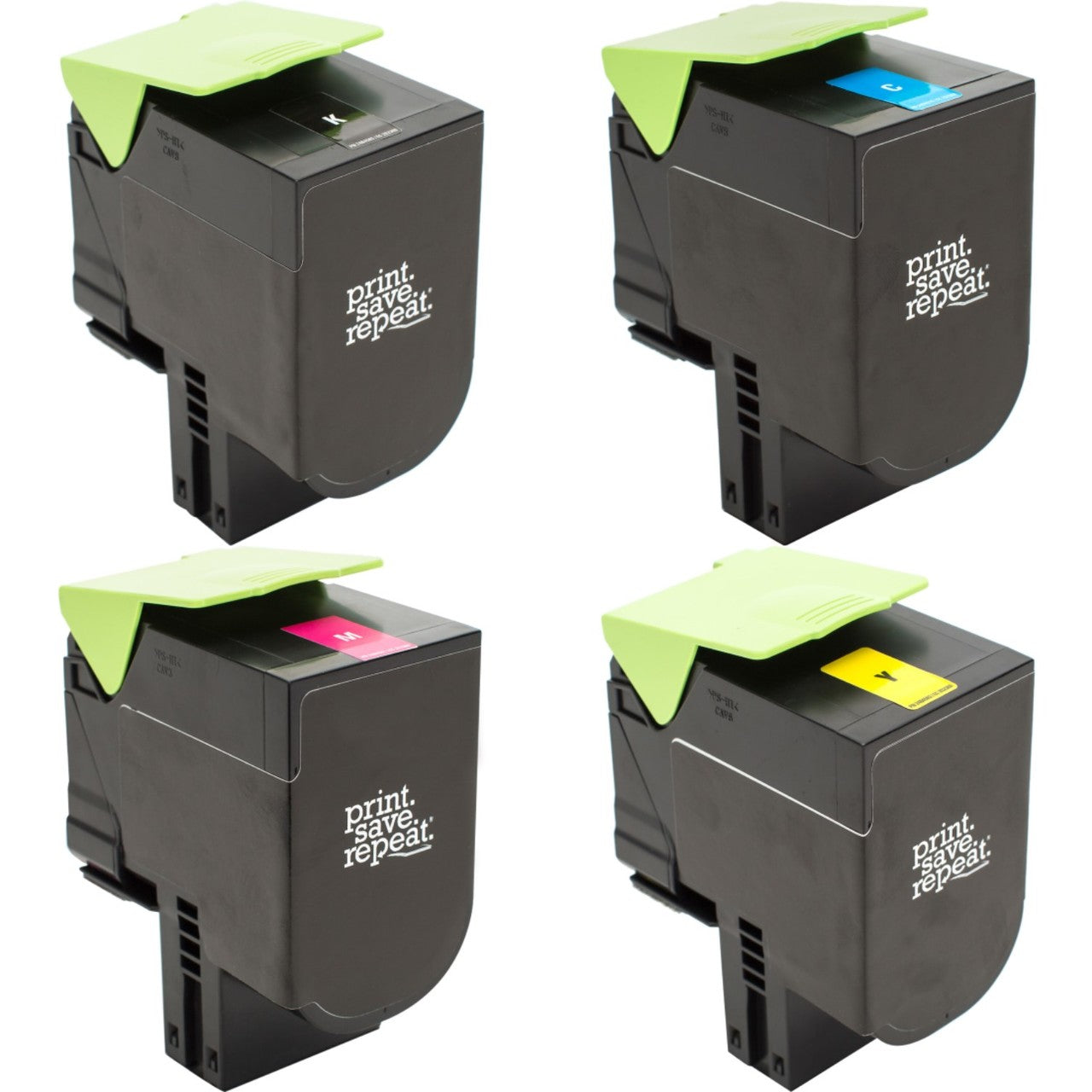 Print.Save.Repeat. Lexmark 801H 4-Color Combo Pack High Yield Remanufactured Toner for CX410, CX510