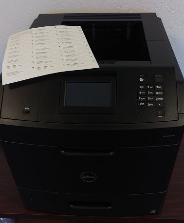 Dell S5830dn: How to Set to Print on Labels