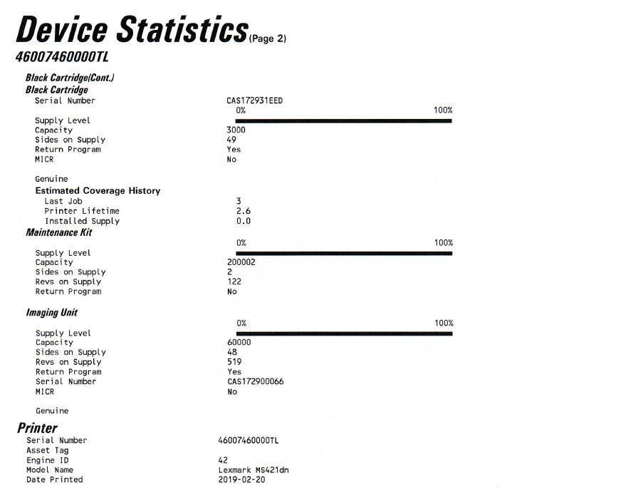 Lexmark MS421: How to Print a Device Statistics – Print.Save.Repeat.