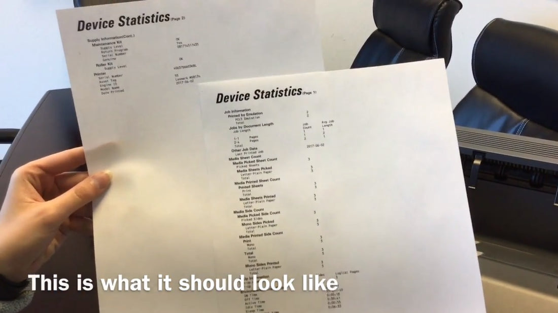 How to Print a Device Statistics Report on Your Lexmark MS812