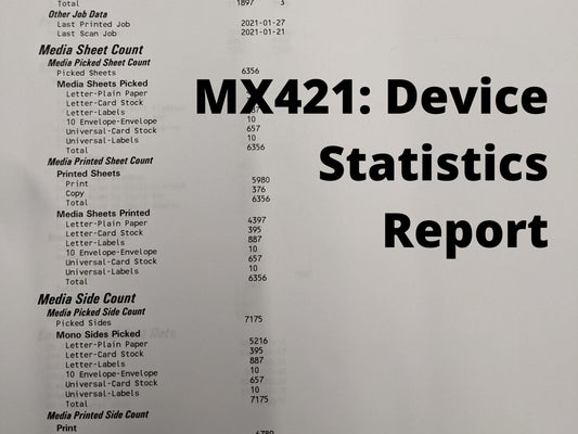 How to Print a Device Statistics Report on Your Lexmark MX421