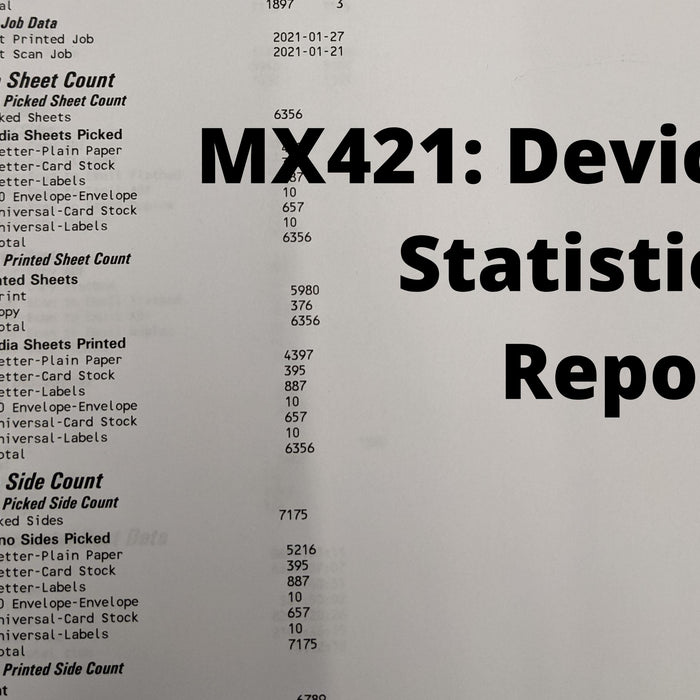 How to Print a Device Statistics Report on Your Lexmark MX421