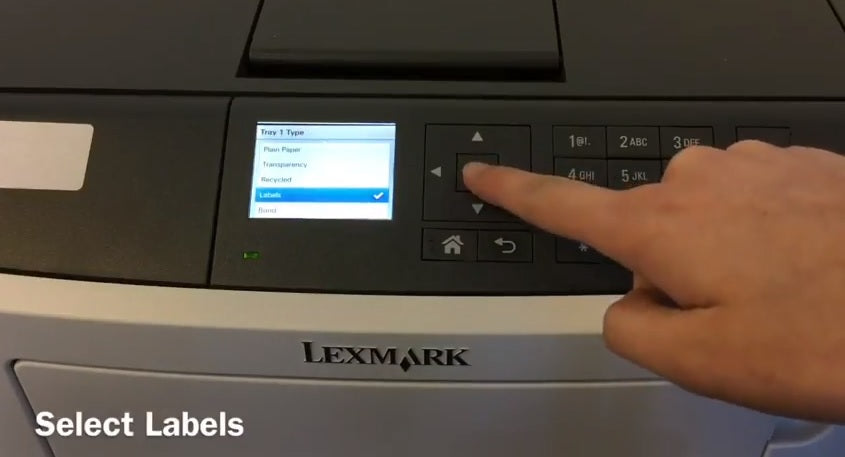 Lexmark MS610: How to Set to Print on Labels