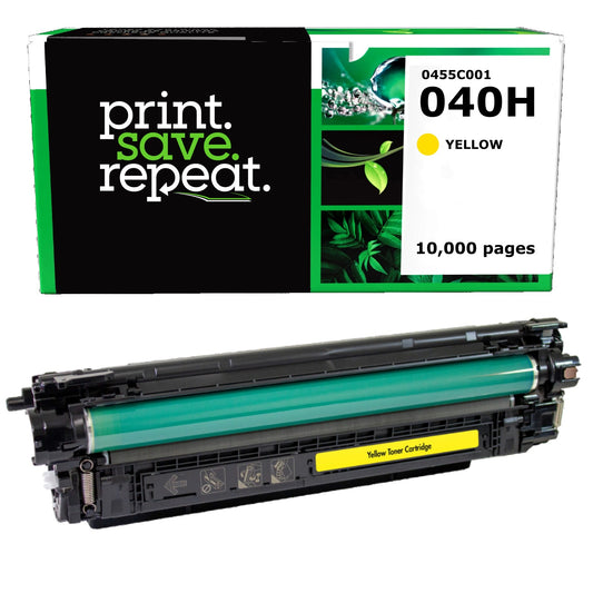 Canon 040H Yellow High Yield Remanufactured Toner Cartridge [10,000 Pages]