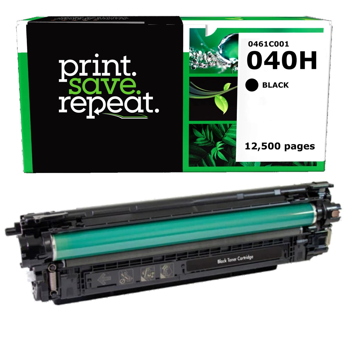 Canon 040H Black High Yield Remanufactured Toner Cartridge [12,500 Pages]