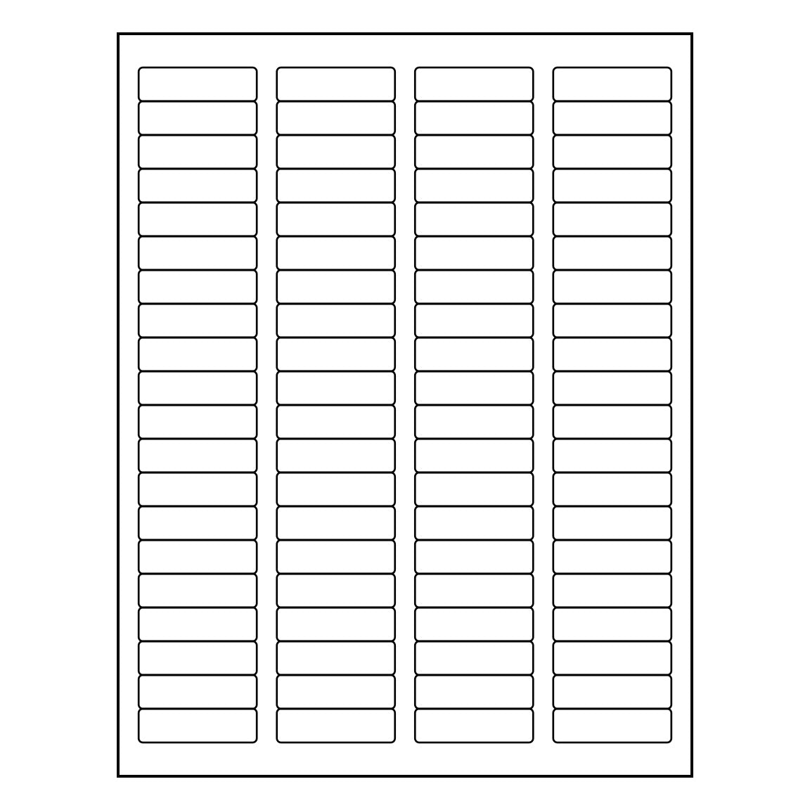 1.75" x 0.5" Sheet Labels | 80 UP | 1,000 Pack