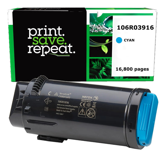 Xerox 106R03916 Cyan Extra High Yield Remanufactured Toner Cartridge [16,800 Pages]