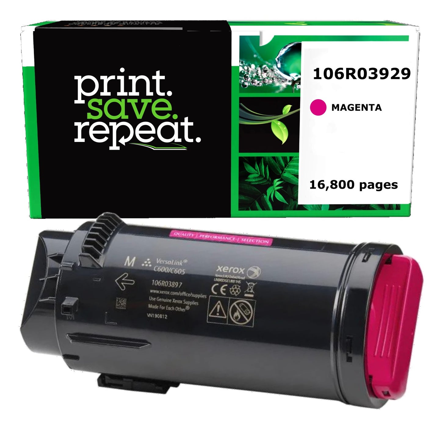 Xerox 106R03929 Magenta Extra High Yield Remanufactured Toner Cartridge [16,800 Pages]