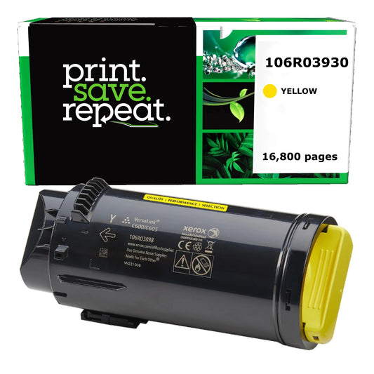Xerox 106R03930 Yellow Extra High Yield Remanufactured Toner Cartridge [16,800 Pages]