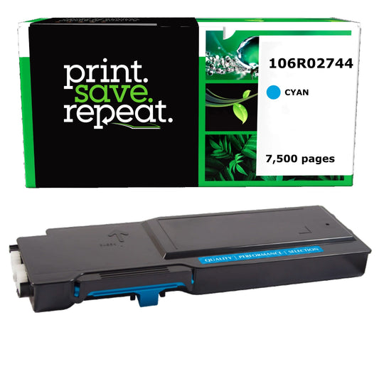 Xerox 106R02744 Cyan Remanufactured Toner Cartridge [7,500 Pages]