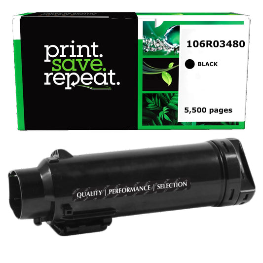 Xerox 106R03480 Black High Yield Remanufactured Toner Cartridge [5,500 Pages]