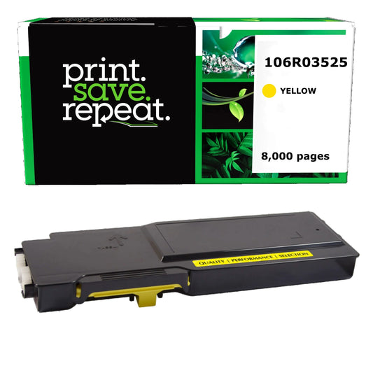 Xerox 106R03525 Yellow Extra High Yield Remanufactured Toner Cartridge [8,000 Pages]