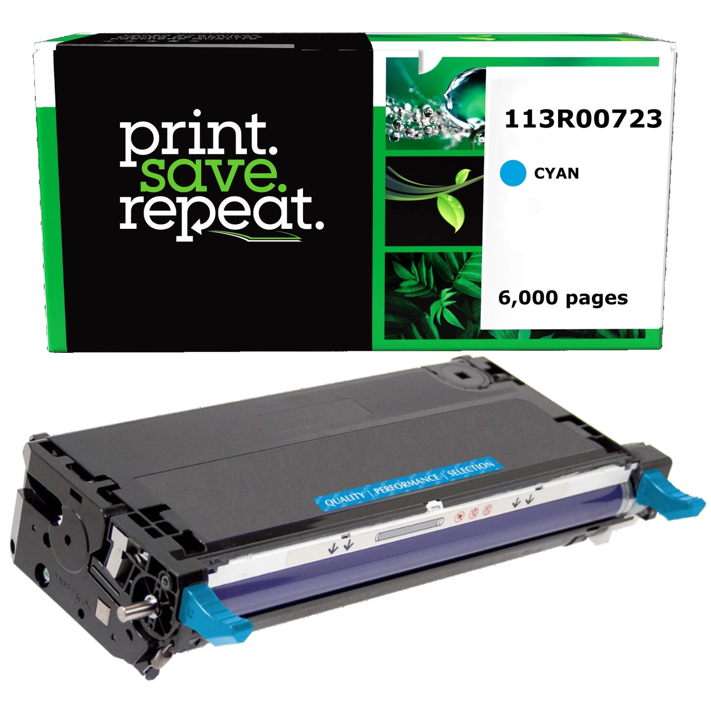 Xerox 113R00723 Cyan High Yield Remanufactured Toner Cartridge [6,000 Pages]