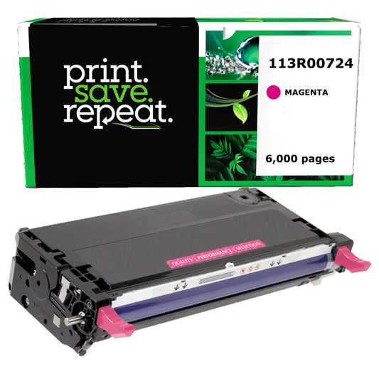 Xerox 113R00724 Magenta High Yield Remanufactured Toner Cartridge [6,000 Pages]