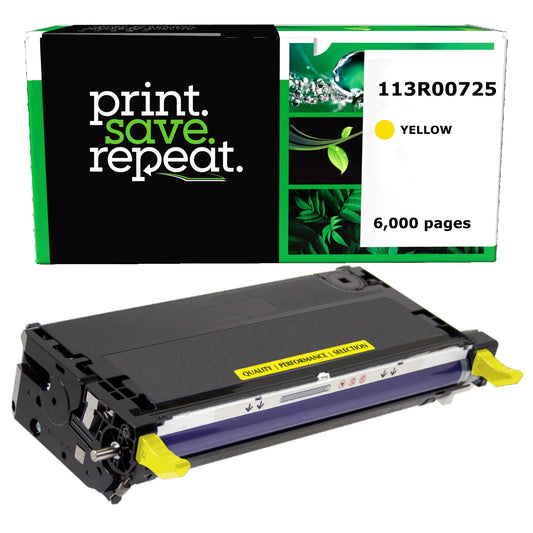 Xerox 113R00725 Yellow High Yield Remanufactured Toner Cartridge [6,000 Pages]