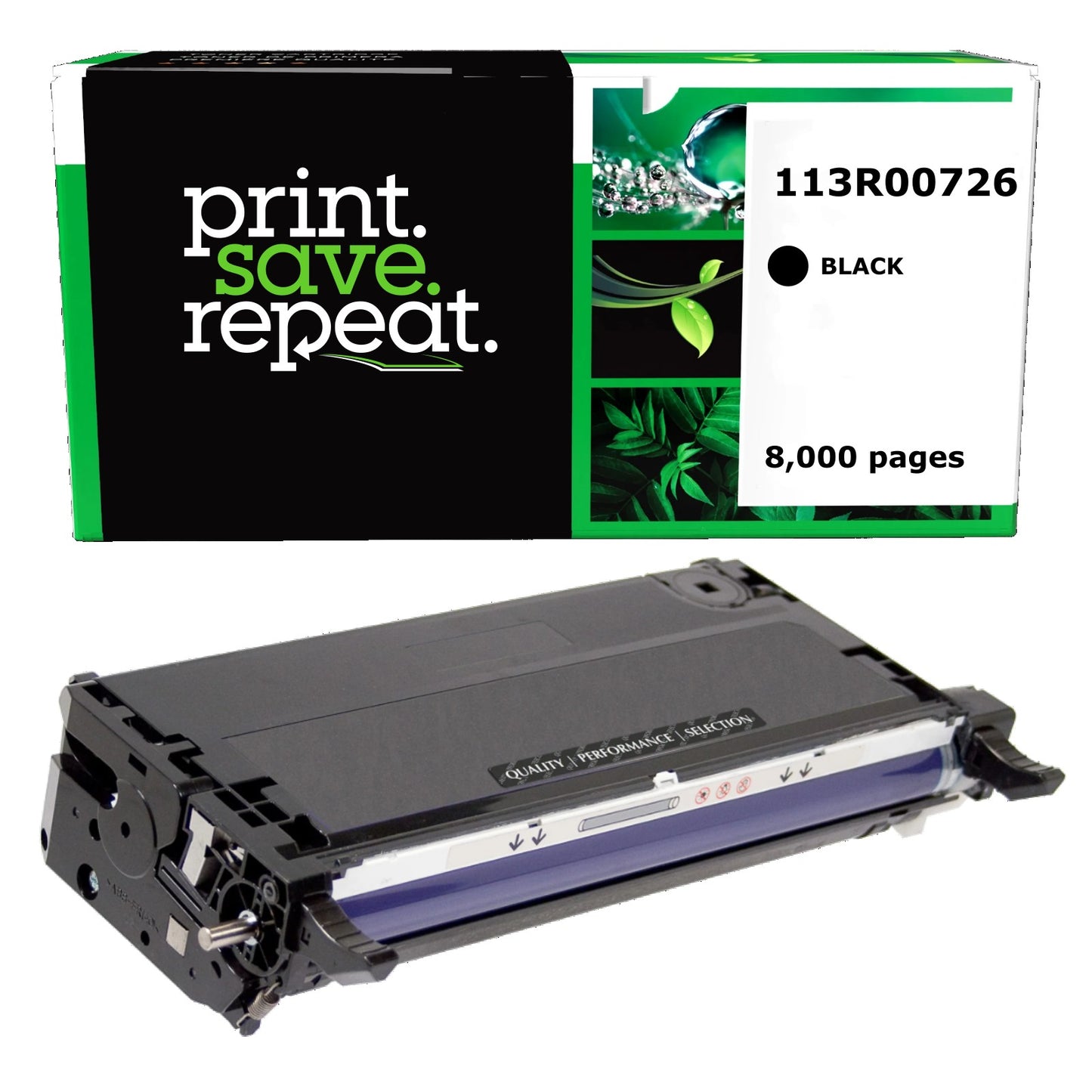 Xerox 113R00726 Black High Yield Remanufactured Toner Cartridge [8,000 Pages]