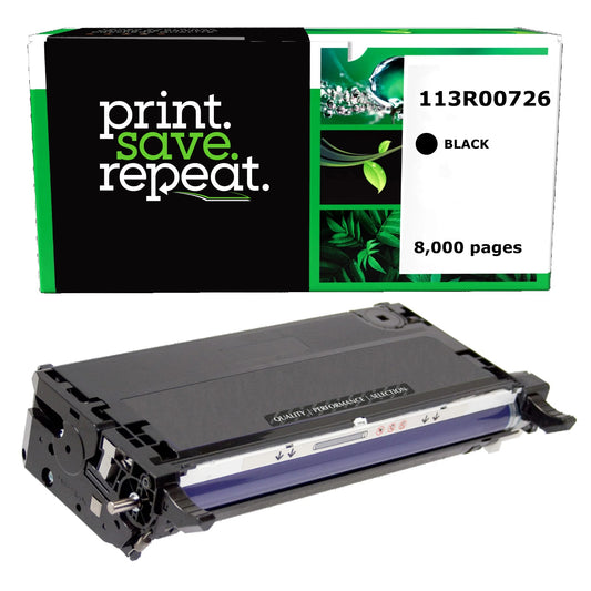 Xerox 113R00726 Black High Yield Remanufactured Toner Cartridge [8,000 Pages]
