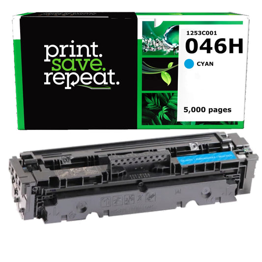 Canon 046H Cyan High Yield Remanufactured Toner Cartridge [5,000 Pages]