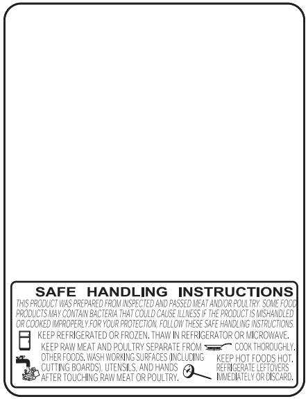 58mm x 75mm Berkel Scale Labels | 410 Roll | 12 pack | Safe Handling