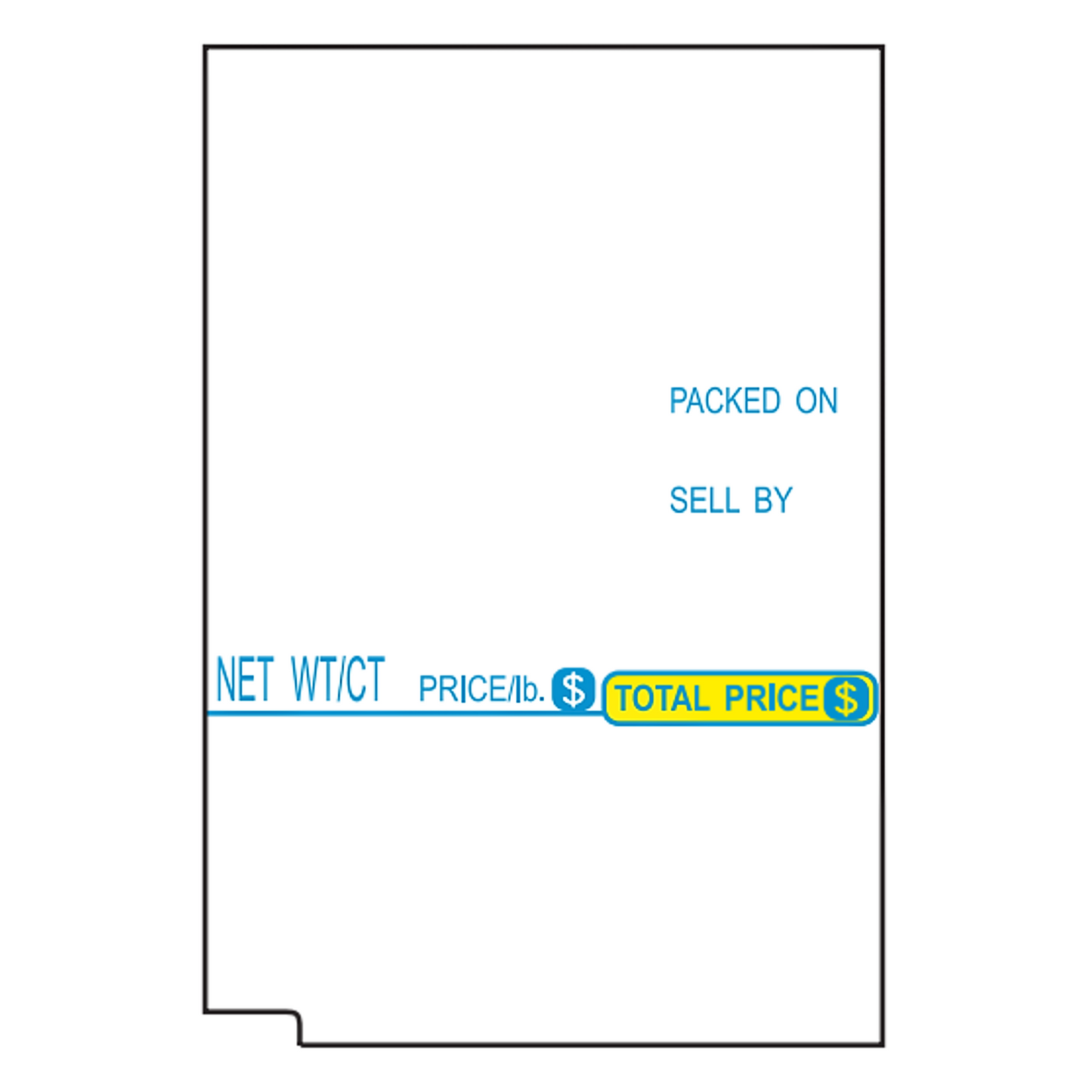 48mm x 68.8mm Tec Scale Labels | 400 Roll | 16 Pack
