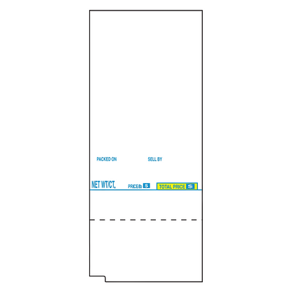 48mm x 112.7mm Tec Scale Labels | 225 Roll | 16 Pack | Perforated