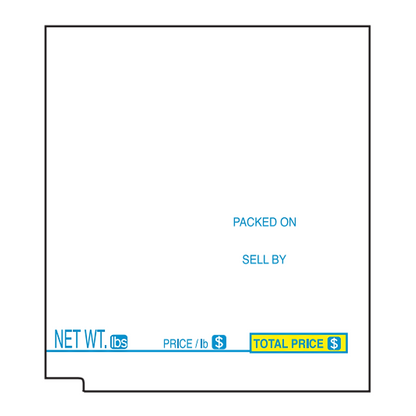 57mm x 63.5mm Tec Scale Labels | 450 Roll | 16 Pack