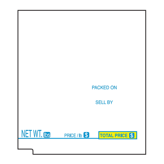 57mm x 63.5mm Tec Scale Labels | 450 Roll | 16 Pack