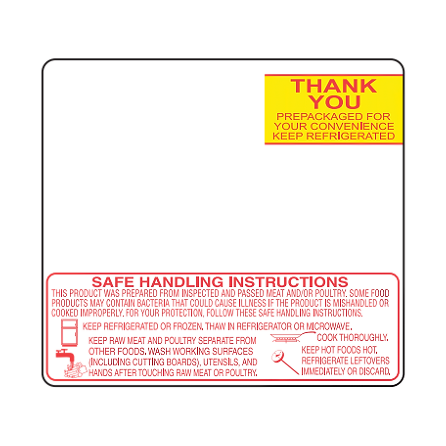 2.625" x 2.375" Toledo Scale Labels | 3800 Roll | 5 Pack | Safe Handling