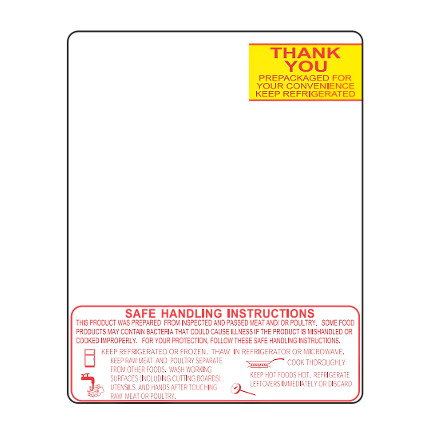 2.625" x 3.3125" Toledo Scale Labels | 2700 Roll | 5 Pack | Safe Handling</p>