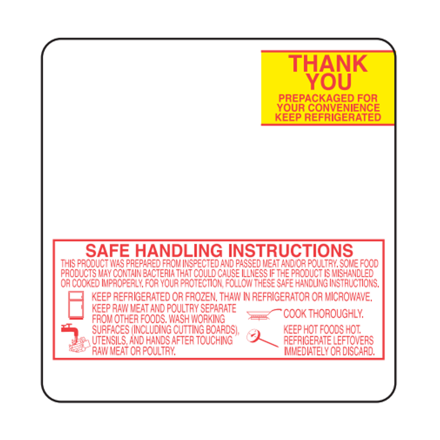 2.3125" x 2.375" Toledo Scale Labels | 925 Roll | 20 Pack | Safe Handling