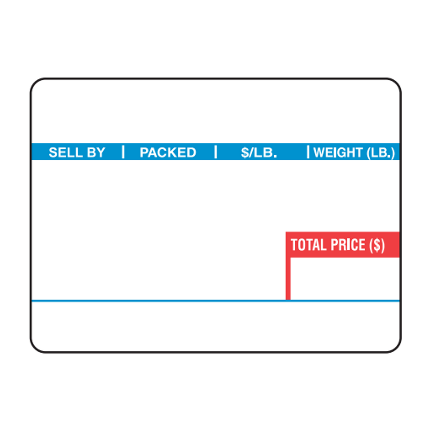 60mm x 44mm Ishida Scale Labels | 800 Roll | 12 Pack