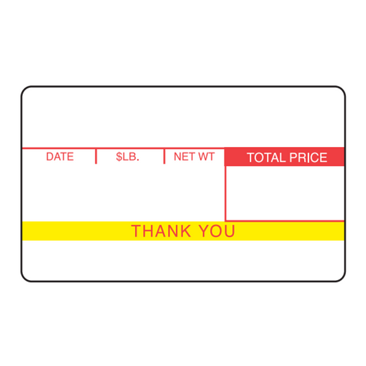 64mm x 37mm Ishida Scale Labels | 1000 Roll | 12 Pack