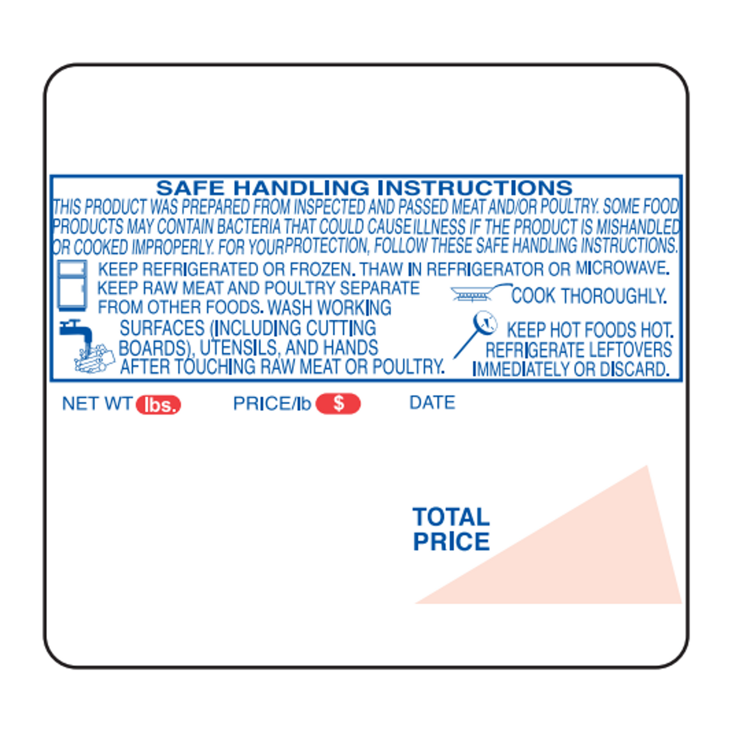 64mm x 59mm Ishida Scale Labels | 625 Roll | 12 Pack | Safe Handling