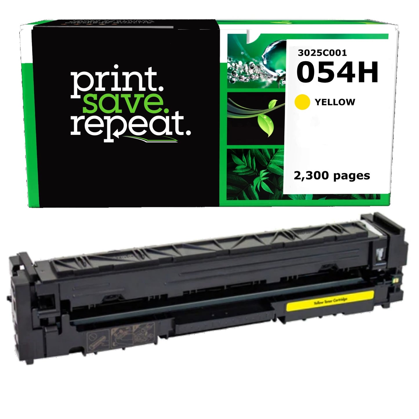 Canon 054H Yellow High Yield Remanufactured Toner Cartridge [2,300 Pages]